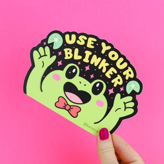 Use Your Blinker Frog Funny Driving Car Decal Vinyl Sticker