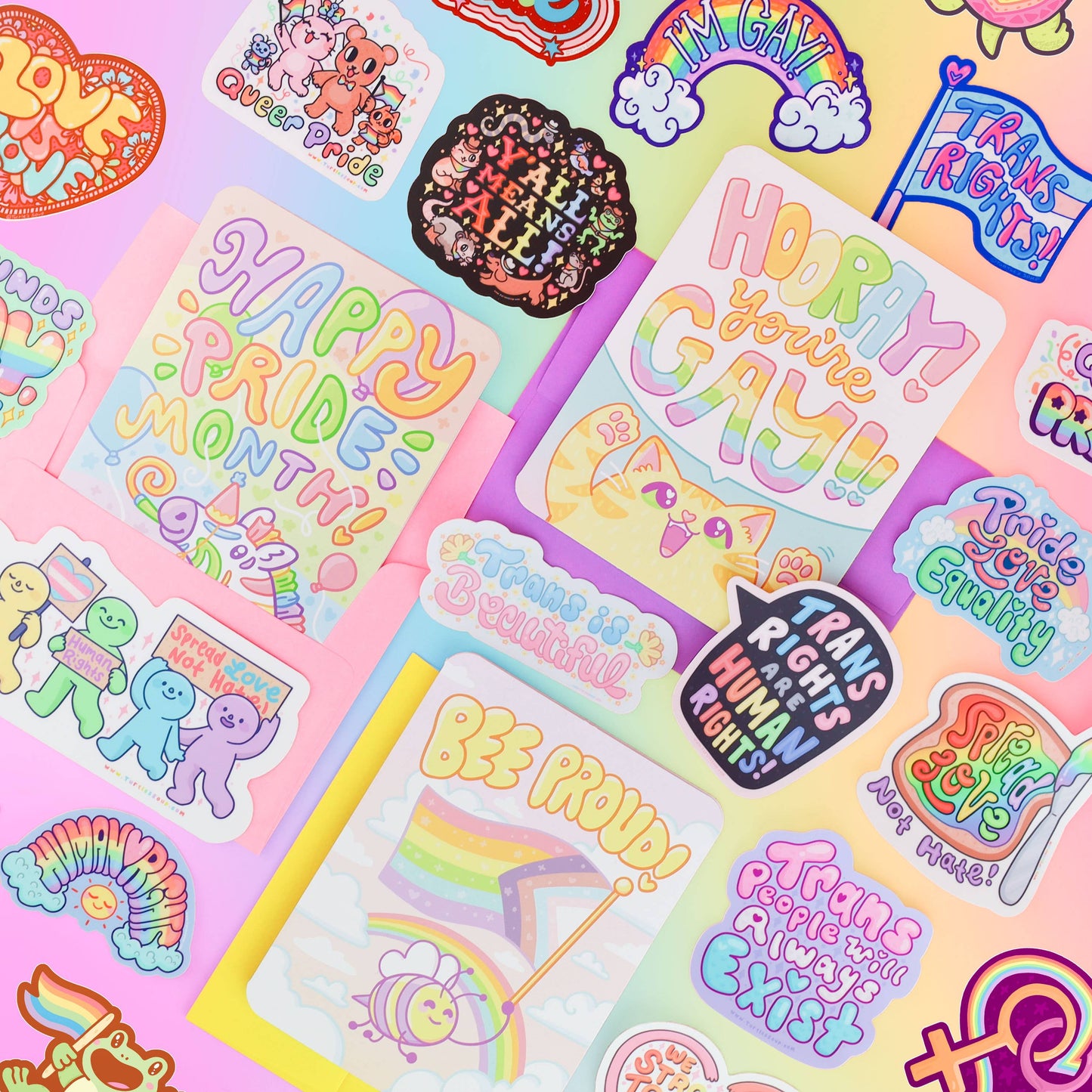 Stronger Together, LGBTQ, Pride Month, Queer, Vinyl Sticker