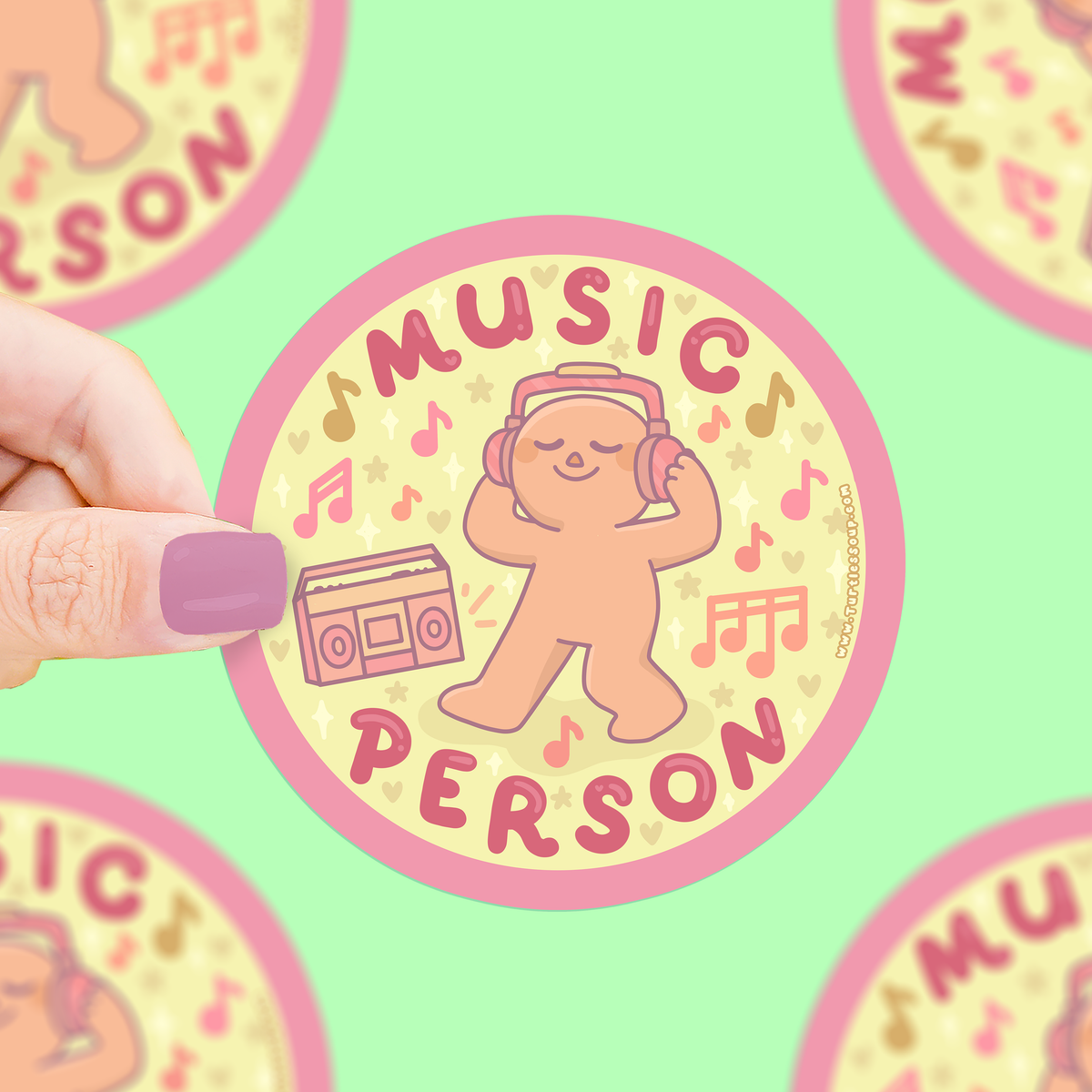Music Person, DJ, Musical, Little Guys, Vinyl Sticker