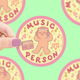 Music Person, DJ, Musical, Little Guys, Vinyl Sticker