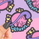 Caturn Funny Cat Planet Pun Science Vinyl Sticker