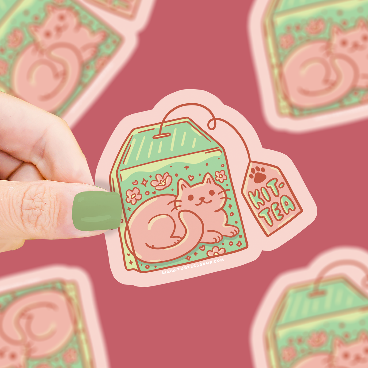 Kittea Teabag | Cats | Tea | Kittens | Cute | Vinyl Sticker
