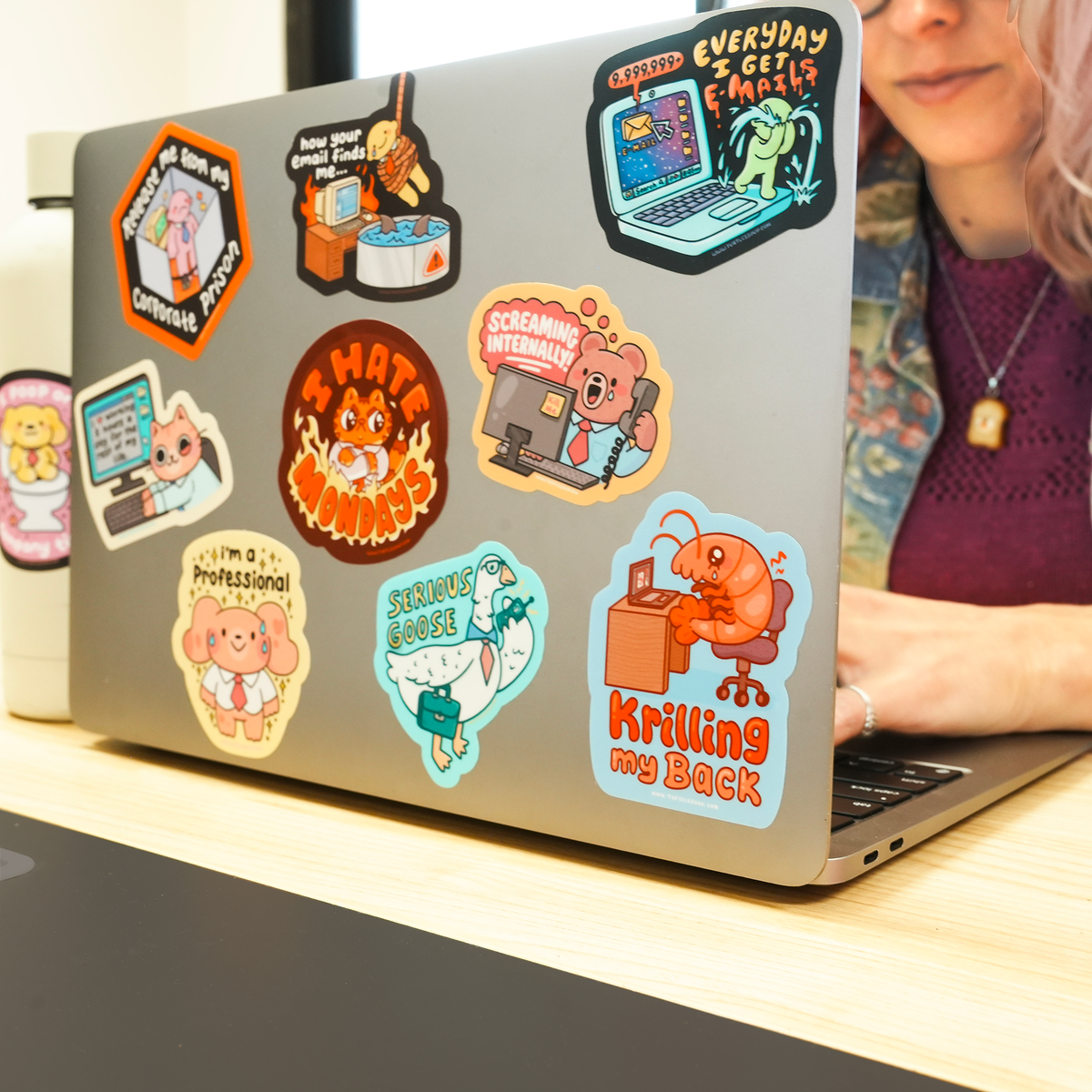 Poop On Company Time | Office Job | Funny | Vinyl Sticker