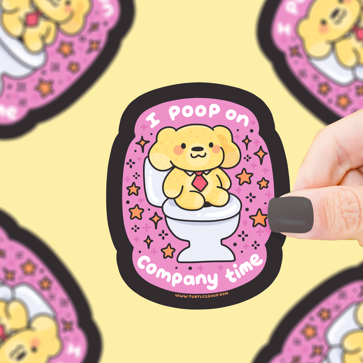 Poop On Company Time | Office Job | Funny | Vinyl Sticker