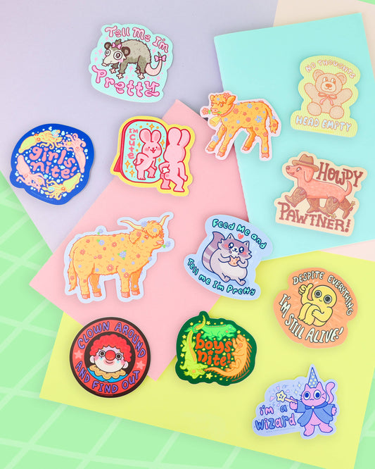I'm A Wizard | Derpy | Kitty | Magical | Cats | Sticker