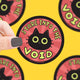 Stare Into The Void Black Cat Kitty Vinyl Sticker