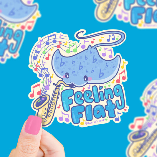 Feeling Flat Musical Stingray Aquatic Music Vinyl Sticker
