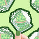 Freshly Baked Cute Green Cannabis Art Vinyl Sticker